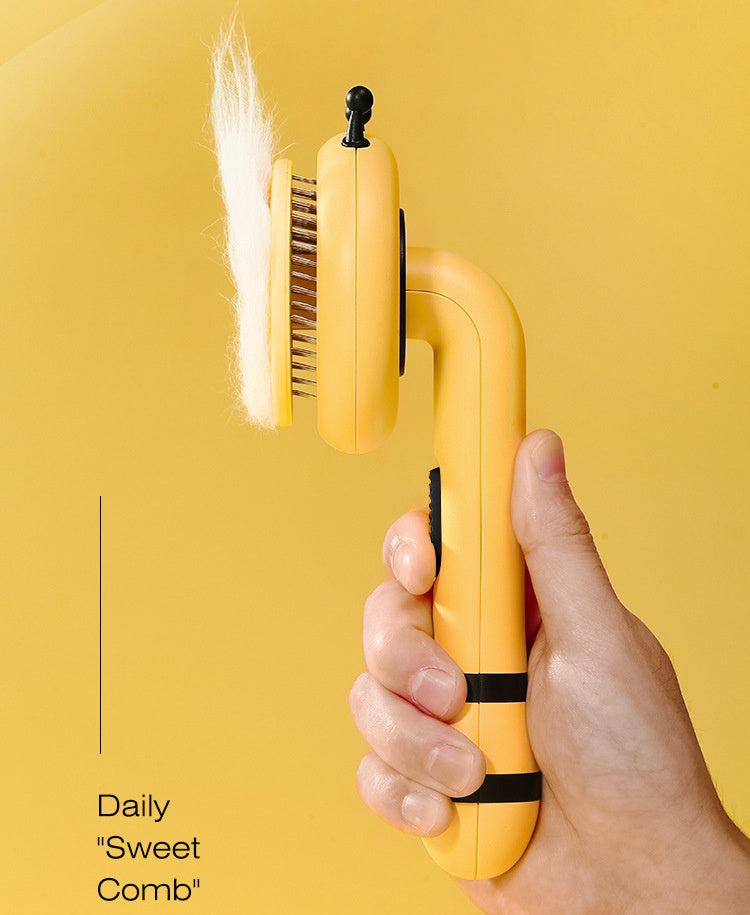 Little Bee Pet Needle Combb One Button Washing Artifact Pet Comb Hair Removal Pet Washing Brush Little Bee Pet Hair Removal Brush Comb - Gentle And Effective Grooming Tool For Dogs And Cats