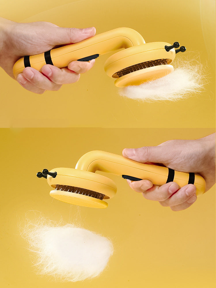 Little Bee Pet Needle Combb One Button Washing Artifact Pet Comb Hair Removal Pet Washing Brush Little Bee Pet Hair Removal Brush Comb - Gentle And Effective Grooming Tool For Dogs And Cats